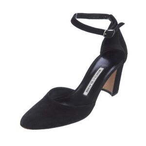 Manolo Blahnik Suede D'Orsay Pumps 🖤 Suede, 35